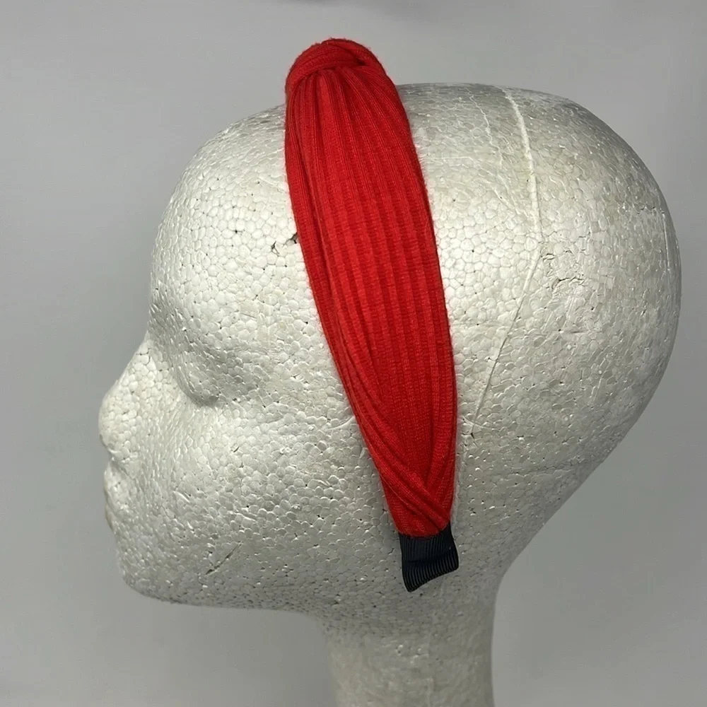 Red Fabric Top Knot Headband